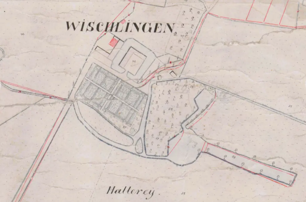 Historische Karte von Haus Wischlingen, 1858